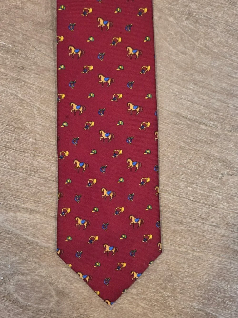 Baretta Sport Equestrian Symbol Silk Red Tie (3.85